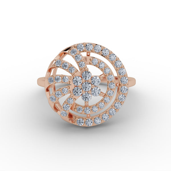 Celestial Swirl Diamond Ring