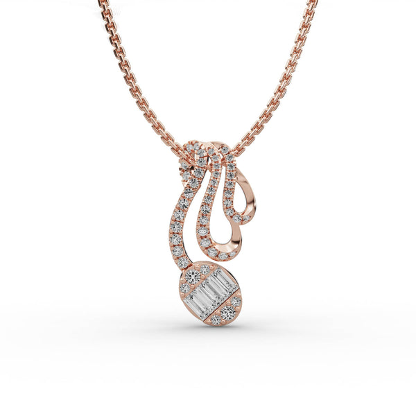 RAIDIANT CURVE DROP PENDANT WITH EARINGS