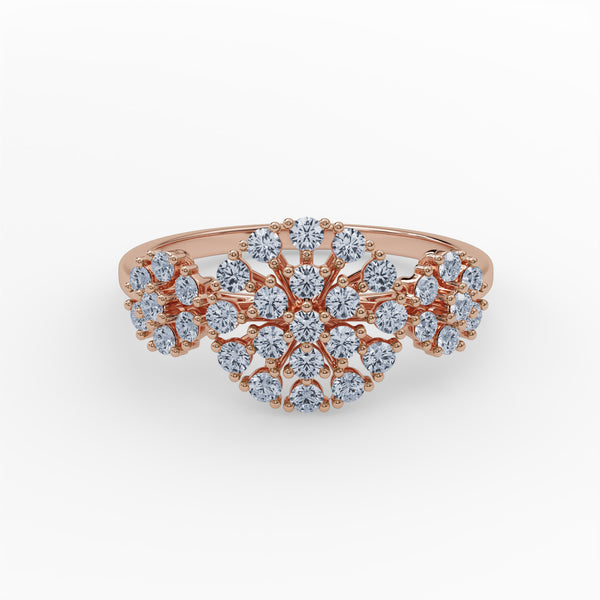 Triple Blossom Diamond Ring