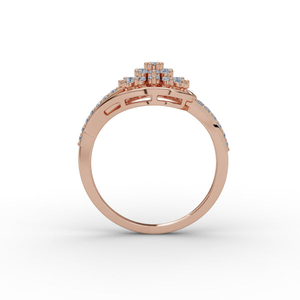 Delicate Contemporary Diamond Ring