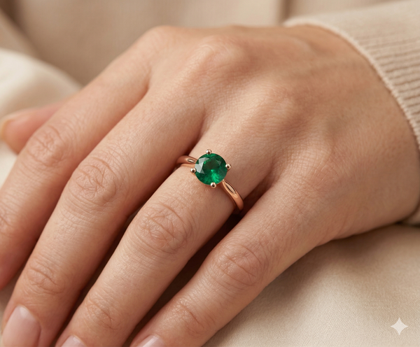 SIGNATURE EMERALD SOLITAIRE RING