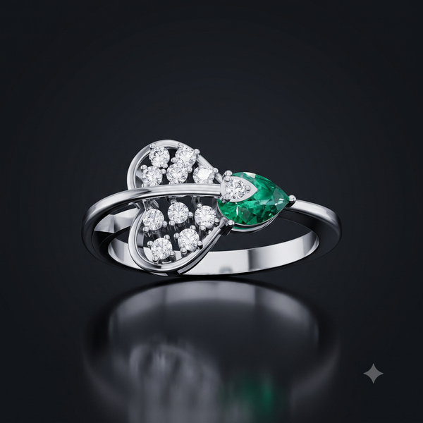 CELESTE LEAF RING