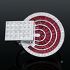 CRIMSON RUBY ORBIT RING
