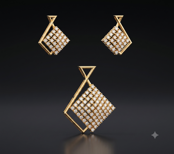 DIAMOND DRIFT PENDANT SET