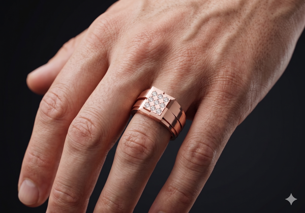 Imperial Tiered Diamond Grid Ring