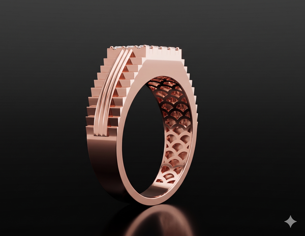 Regal Crossline Diamond Cluster Ring