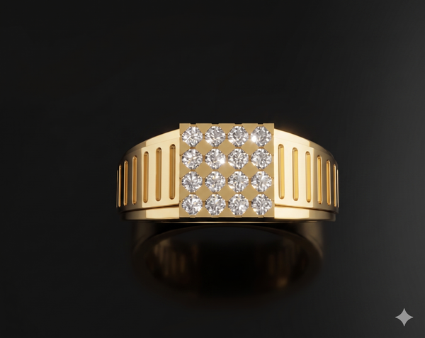 Elite Patterned Diamond Ring