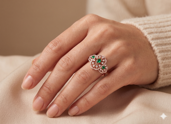 Royal Triple Bloom Diamond Ring