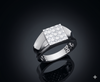 Royal Square Diamond Cluster Ring