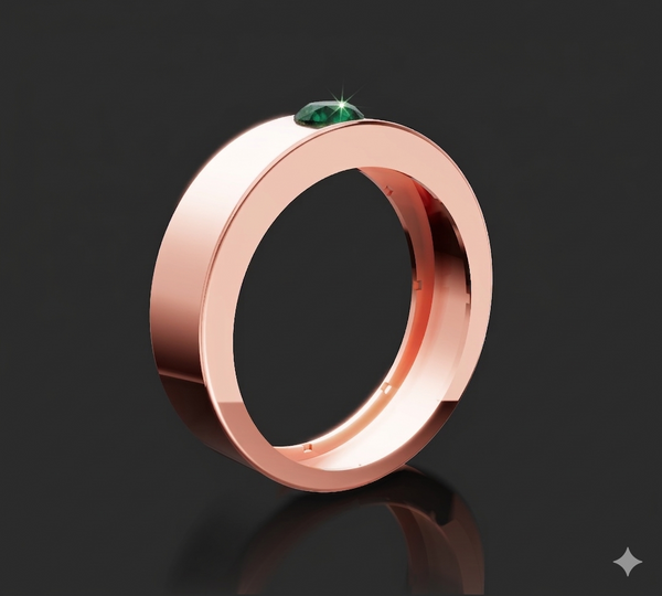 EMERALD MALE SOLITAIRE BAND