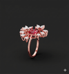 Blossom Halo Ruby Ring