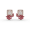 Ruby Radiance Diamond Earrings