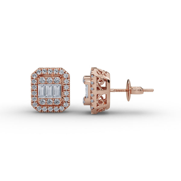 Royal Halo Diamond Studs