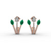 Emerald Bloom Diamond Earrings