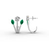 Emerald Bloom Diamond Earrings