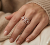 BAGUETTE HALO SCALLOP RING