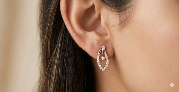 ELEGANT LEAF DROP STUD EARING
