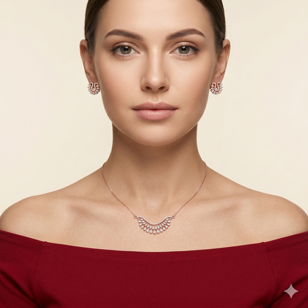 RAIN DROP RAIDIANT PENDANT AND EARING SET