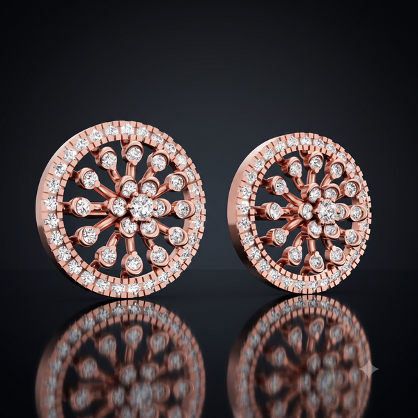 DIAMOND SUNFLOWER STUDS EARING