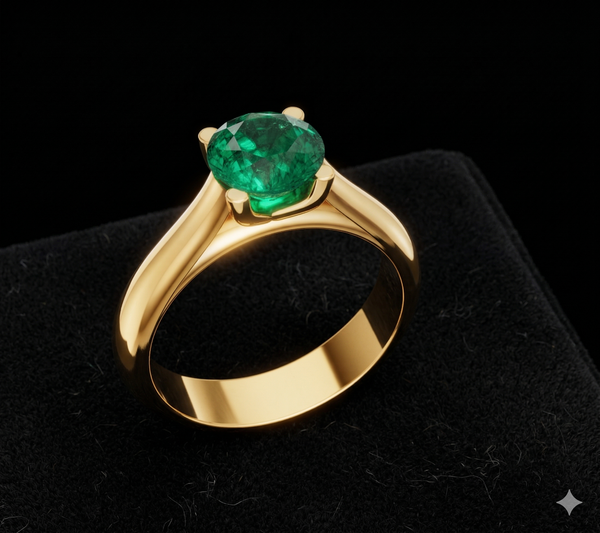 SIGNATURE EMERALD SOLITAIRE RING