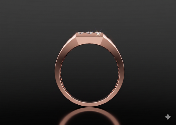 Apex Double Band Cluster Ring
