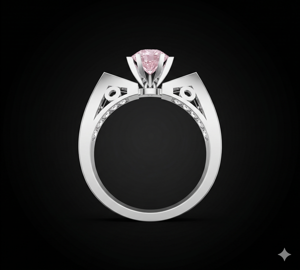 CROWN CURVE SOLITAIRE RING