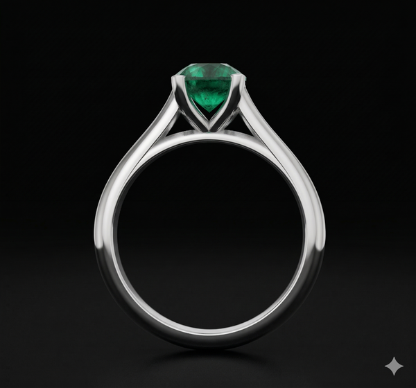 SIGNATURE EMERALD SOLITAIRE RING