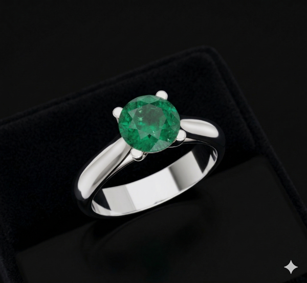 SIGNATURE EMERALD SOLITAIRE RING