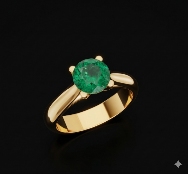 SIGNATURE EMERALD SOLITAIRE RING