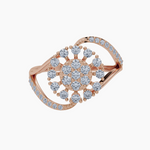 Radiant Bloom Diamond Ring