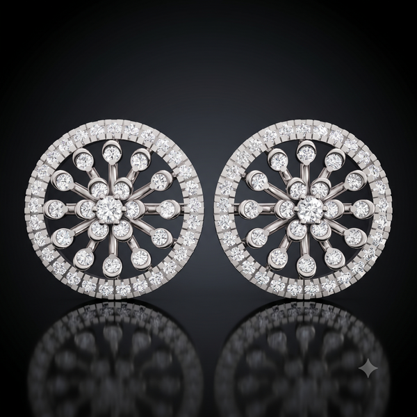 DIAMOND SUNFLOWER STUDS EARING
