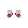 Ruby Radiance Diamond Earrings