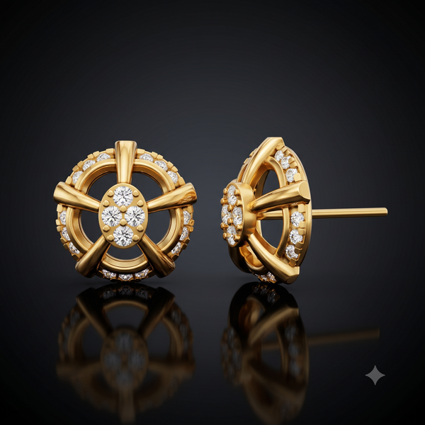 FLORA HALO STUDS EARING