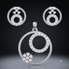 CIRCLE BLOOM PENDANT SET