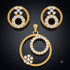 CIRCLE BLOOM PENDANT SET