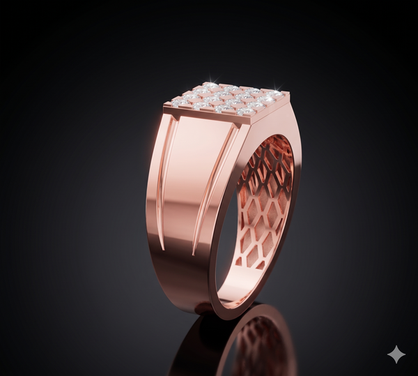Imperial Grid Diamond Ring