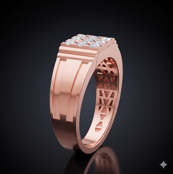 Luxe Diamond Panel Ring