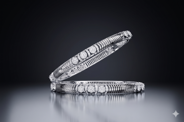 Floral Royale Diamond Bangles