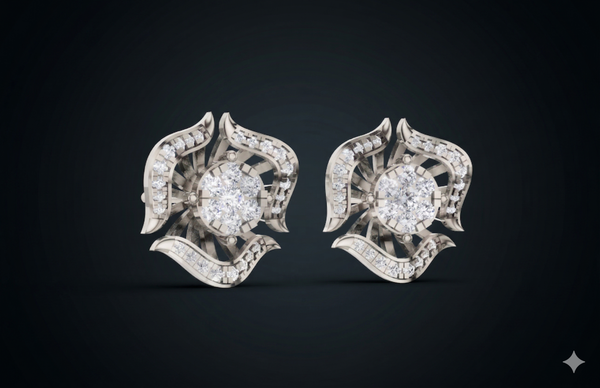 Celestial Floral Diamond Studs
