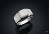 Regal Square Diamond Cluster Ring