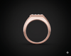Square Diamond Cluster Gents Ring