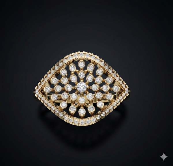 Diamond Aura Statement Ring