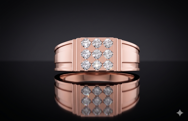 Luxe Diamond Panel Ring