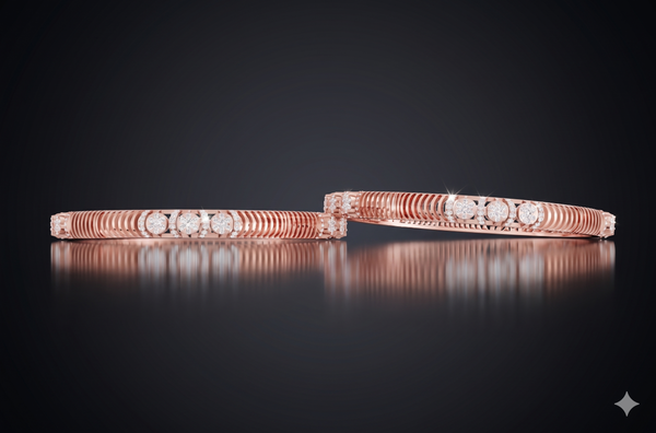 Floral Royale Diamond Bangles