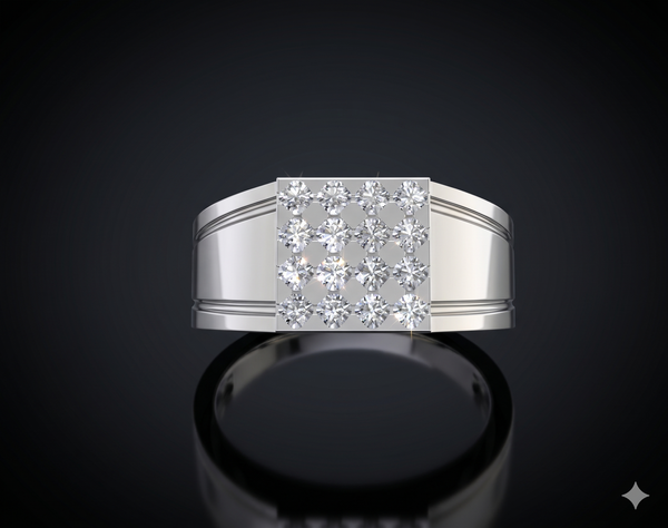 Imperial Grid Diamond Ring