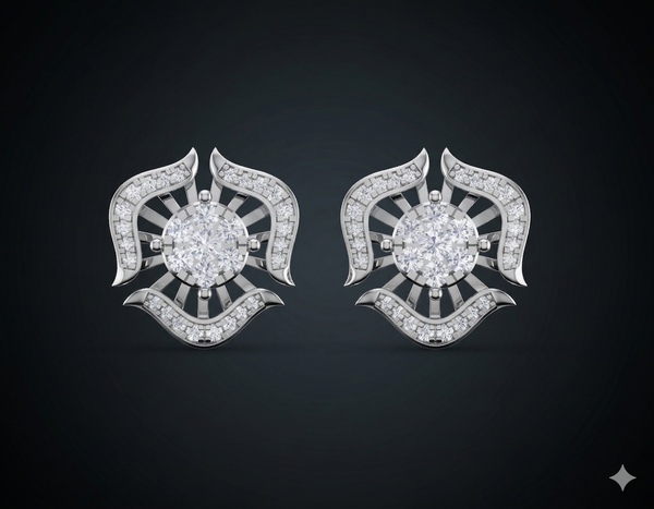Celestial Floral Diamond Studs