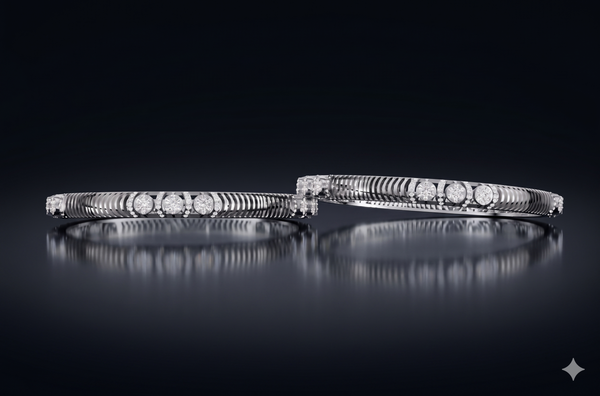 Floral Royale Diamond Bangles