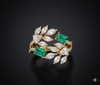 Emerald Vine Diamond Ring