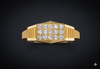 Diamond Grid Gents Ring
