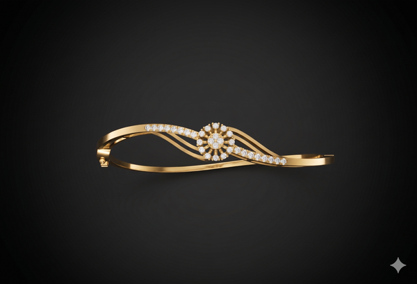GOLDEN BLOOM WAVE BRACELET